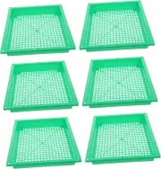 6Pcs Sprout Tray Plant Starter Tray Green Seedling Sprouter Growing Trays Hyd...