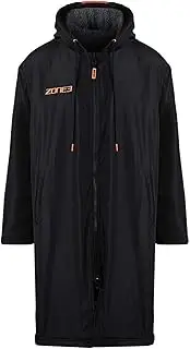 [ZONE3] Recycled Parka Changing Robe/Windbreaker Water Resistant Jacket With Warm Fleece For Open Water Sports/Beach/Unisex