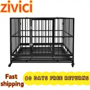 Dog Cage Heavy-Duty Crate Kennel Cat Collapsible Metal Cages 1170x930x790mm