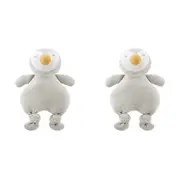 2x The Peanutshell Knitted Penguin Plush Cotton Soft Animal Baby Toy 30cm GRY 0+