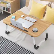 Laptop Bed Table Foldable Lap Standing Desk with Cup Slot for Indoor/Picnic Tray