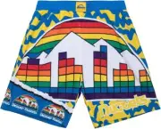 DENVER NUGGETS NBA MITCHELL & NESS JUMBOTRON 2.0 SUBLIMATED SHORTS