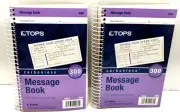 2 PAck of Spiral Carbonless Message Book 5 1/2" x 8 1/2" duplicate 300 sheets