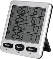Mini Thermometer Hygrometer Wireless for Home Office Room Humidity Measurement Min/max Records