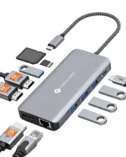 USB C Docking Station, Triple Display Type C Hub Dual Monitor HDMI 4K@60Hz DP...
