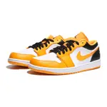 NIKE 籃球鞋 AIR JORDAN 1 LOW UNIVERSITY GOLD 白黑黃 男 553558-701