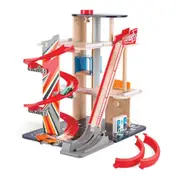 3pc Hape Wooden Gearhead Stunt Garage Car Parking Lot Playset Kids Play Toy 3y+