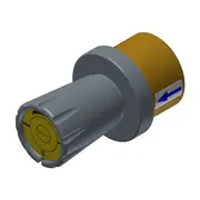 Gentec DURALAB - Laboratory Fittings Front Control Valve less indicator to suit Vacuum, Argon, Helium, Compressed Air, Nitrogen Supplied with Male nipple loctited.