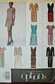 Vogue 2218 Misses+ Petite Top & Skirt Sizes 18-20-22 UNCUT