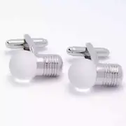 Cufflinks - Lamp Light Bulb White