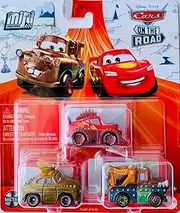 [Disney] Cars On The Road Mini Racers Road Warriors 3-Pack with Rumbler Lightning McQueen, Rumbler Mater and Chieftess
