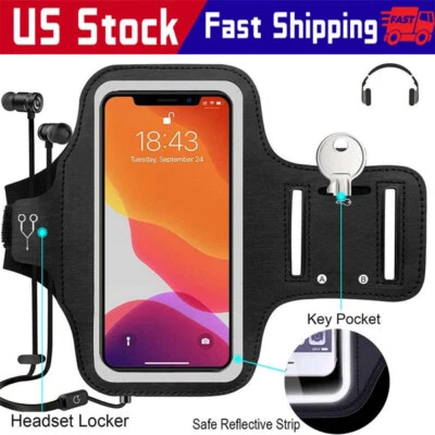 Waterproof Armband Case Sports Running Exercise Arm Band Phone Holder KeyBag LOT