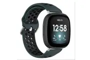 Olive & Black For Fitbit Versa 4 3 Sense 2 Watch Strap Replacement Silicone Wrist Band Bands