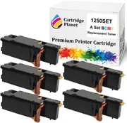 5 Pack Black Compatible Toner Cartridge for Dell (2,000 Pages) for Dell 1250c 1350cnw 1355cn C1760 C1760nw C1765 C1765nf C1765nfw