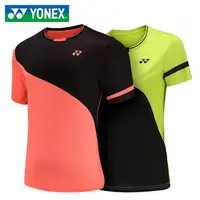 在飛比找樂天市場購物網優惠-新款yonex尤尼克斯羽毛球服男女款短袖運動服速干透氣yy網