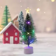 Mini Christmas Tree with Light Artificial Home Decor for Holiday Table Party
