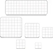 WeiMeet 6 Pieces Stamp Blocks Acrylic Clear Stamping Blocks Tools with Grid Lines for Scrapbooking Crafts Making