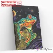 Paint By Numbers Kit Frog Animal Abstract Acrylic Decor Beginner Home Painting
