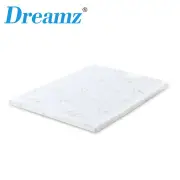 DreamZ 5cm Thickness Cool Gel Memory Foam Mattress Topper Bamboo Fabric Single