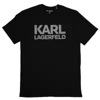在飛比找Yahoo奇摩購物中心優惠-KARL LAGERFELD 品牌英字LOGO圖樣短T短上衣