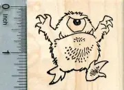 Monster Rubber Stamp, Cyclops, Halloween Series H33010 WM
