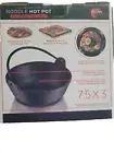 Parini Noodle Hot Pot 2 Liter Cast Iron Wooden Cover And Trivet
