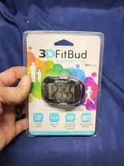 3D FitBud Simple Step Counter Walking 3D Pedometer with Clip and Lanyard