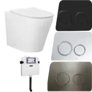 Inspire ALZANO Rimless Concealed Cistern Wall Faced Toilet Suite with Button