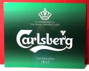 NEW Carlsberg Beer Metal Tin Wall Sign 19.5x15.5 Inches Bar Mancave