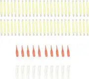 50 Pieces Fishing Floaters Long Vertical Light Up Glow Sticks Luminous Reliable Durable Crappie Bobbers Fish Supplies