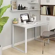 Computer Home Desk Table, Sturdy & Versatile Office Stand for Gaming, Electric Adjustable Desks, 110x60 cm Engineered Wood White