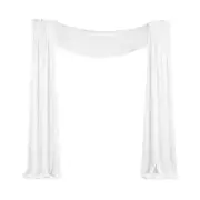 Wedding Arch Draping Fabric 1 Panel 29.5Inch X 19.6Ft White Sheer Chiffon4013