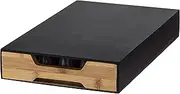 [Davis & Waddell] Bamboo Coffee Machine Board with Capsule Drawer Bamboo Coffee Machine Board with Capsule Drawer, Black/Natural, DES0378