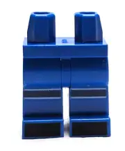 Lego - Minifigure Legs - Blue, Black Stripes, Sports