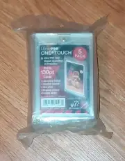 Ultra Pro One Touch 130pt Trading Card Holders 5 Pk - Magnetic - Frosted Border