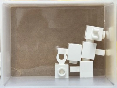 LEGO Parts - White Brick 1 x 1 with Open O Clip - No 60475b - QTY 5