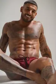 [O330] Handsome Man Cute Model Showing Off Body Male Physique Photography