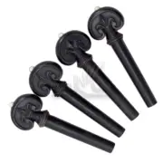 Ebony Violin Tuning Pegs 4/4 Size Fiddle Violin Parts New Hand Carved Set of 4