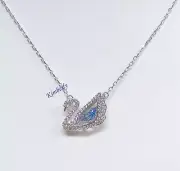 Swarovski Dancing Swan Necklace 125th Ann. Clear/Blue Crystal RHS NEW 5533397