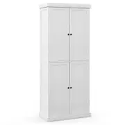 Costway 4-Door Buffet Sideboard Cupboard White