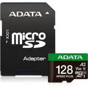 ADATA Speed Plus microSDXC Card with Adapter - 128GB UHS-I U3 A2 V30, Read Upto