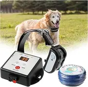 Wireless Rechargeable Electric Fence for Dogs, Waterproof Training Collar with 980 Feet Adjustable Wire Activity Area, for 1 Dog Camp Site (Size : For1dog)