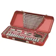 Sidchrome METRIC/AF SOCKET/WRENCH SET Scmt13115 68Pieces Chrome Vanadium Steel