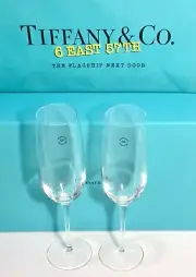 AUTHENTIC Tiffany & Co Champagne Flutes PURCHASED FROM The Flagship Next Door