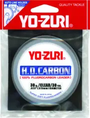 Yo-Zuri HD30 lbCL H.D. Carbon Fluorocarbon Fishing Leader 30 lb 30 Yards Clear