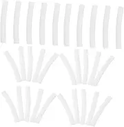 Hohopeti 5000pcs Earrings Needle Sleeves Earring Back Needle Protector Plastic Sleeves for DIY Jewelry Accessory Set White Electroplated Leather Tube