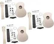 COSMEVIVI 3 Sets Hand Painting Guitar Electric Guitar Kit Guitar Fretboard DIY Musical Instrument Guitar Material Kit Hand Guitar Make Your Own Ukulele Kit Guitar Making Kit Guitars Wooden