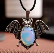 Vintage opalite bat pendant