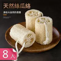 在飛比找momo購物網優惠-【茉家】掛繩式天然絲瓜絡菜瓜布(8入)