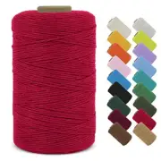 Macrame Cord 1mm x 426 Yard Natural Cotton String Twine Macrame Rope Yarn,